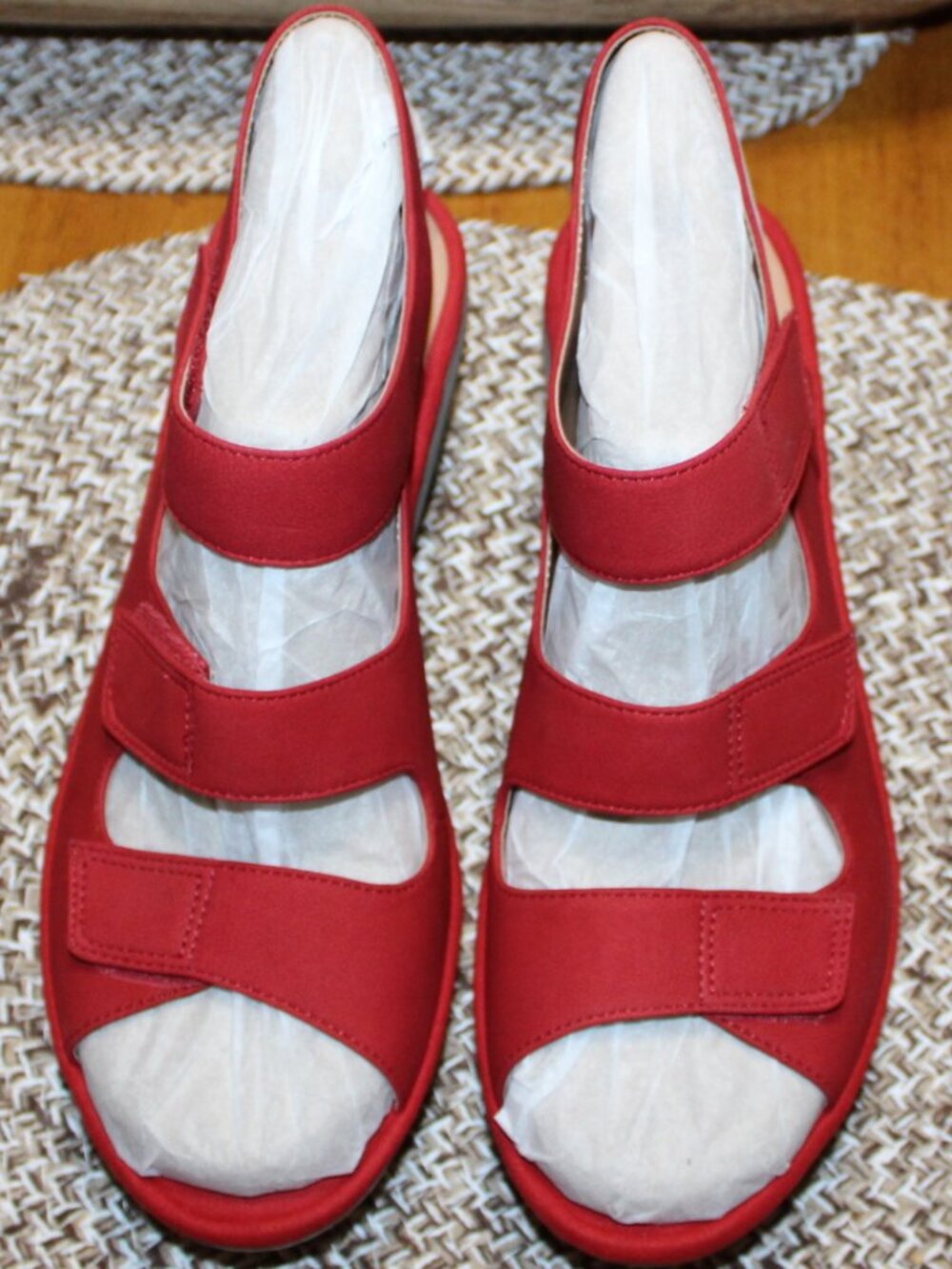 NWT Clark Reedly Juno Wedge sandals 9 1/2 WIDE SHARP! COMFY! - Picture 9 of 15